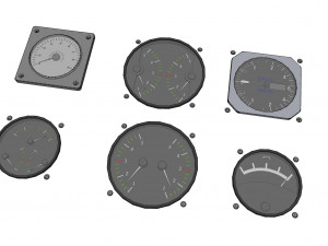 Dashboard 5 control panel with buttons and knobs 3D Model