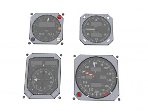 Dashboard 5 control panel with buttons and knobs 3D Model