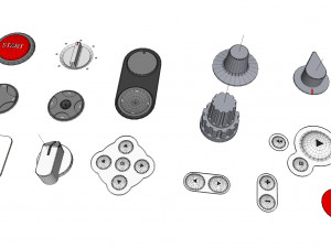 Dashboard 5 control panel with buttons and knobs 3D Model