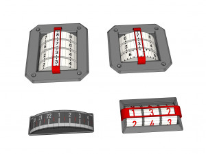 Dashboard 5 control panel with buttons and knobs 3D Model