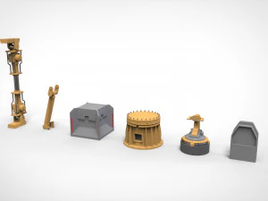 Kitbash de arquitetura de fic&ccedil;&atilde;o cient&iacute;fica 45 Modelo 3D