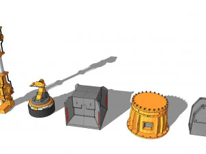 Kitbash de arquitetura de fic&ccedil;&atilde;o cient&iacute;fica 45 Modelo 3D