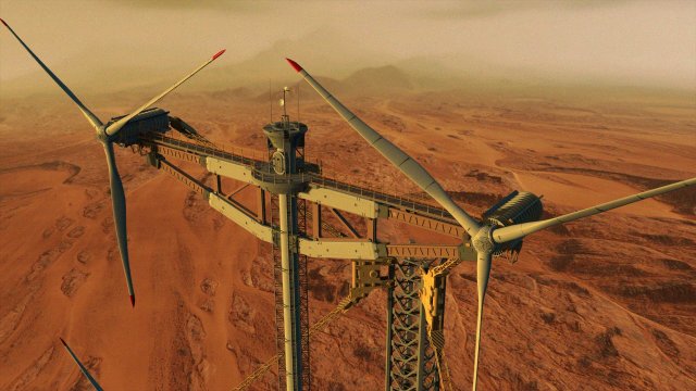 Sci-Fi Wind turbine 1 Modelo 3D .c4d .max .obj .3ds .fbx .stl .blend 