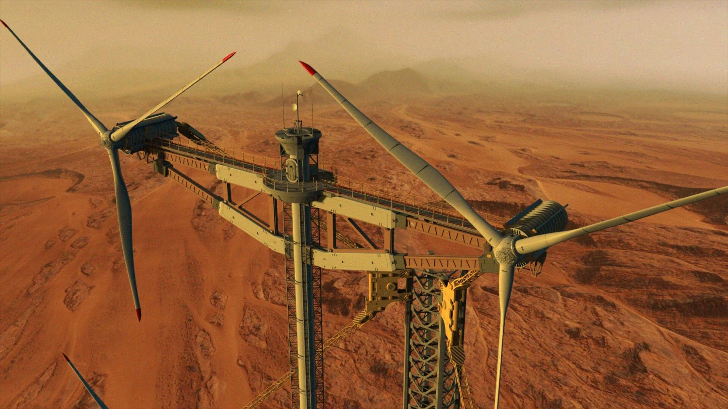 Sci-Fi Wind turbine 1 3D Model .c4d .max .obj .3ds .fbx .stl .blend 