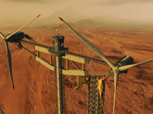 Sci-Fi Wind turbine 1 3D Model