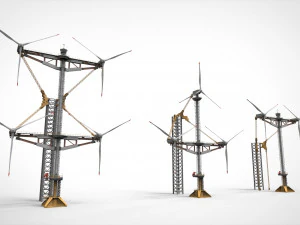 Sci-Fi Wind turbine 1 3D Model