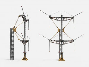 Sci-Fi Wind turbine 1 3D Model