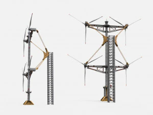 Sci-Fi Wind turbine 1 3D Model