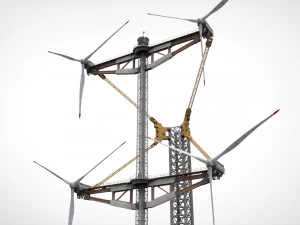 Sci-Fi Wind turbine 1 3D Model