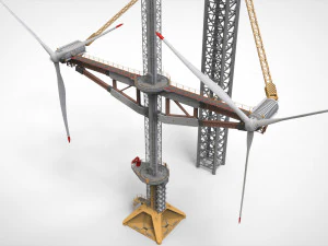 Sci-Fi Wind turbine 1 3D Model