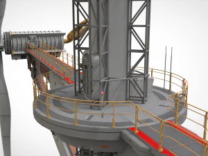 Sci-Fi Wind turbine 1 3D Model