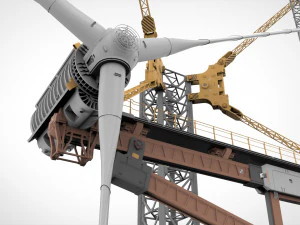 Sci-Fi Wind turbine 1 3D Model