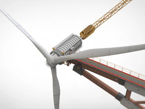 Sci-Fi Wind turbine 1 3D Model