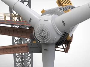Sci-Fi Wind turbine 1 3D Model