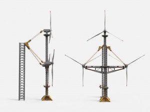 Sci-Fi Wind turbine 1 Modelo 3D