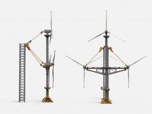 Sci-Fi Wind turbine 1 3D Model