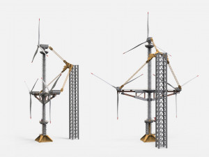 Sci-Fi Wind turbine 1 Modelo 3D