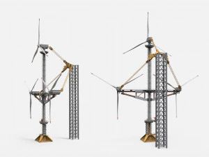 Sci-Fi Wind turbine 1 3D Model