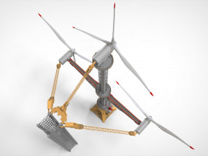 Sci-Fi Wind turbine 1 Modelo 3D