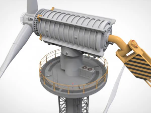 Sci-Fi Wind turbine 1 3D Model