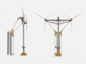 Sci-Fi Wind turbine 1 3D Model