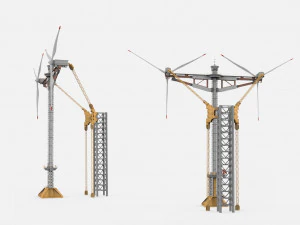 Sci-Fi Wind turbine 1 3D Model