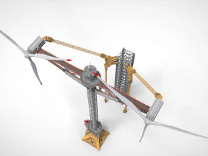 Sci-Fi Wind turbine 1 3D Model