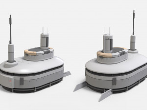 Sci-fi Architecture kitbash 46 3D Model