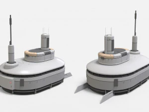 Sci-fi Architecture kitbash 46 3D Model
