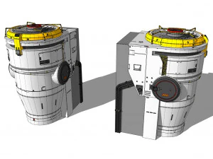 Sci-fi Architecture kitbash 46 3D Model