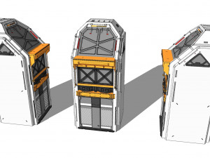 Sci-fi Architecture kitbash 46 3D Model