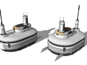 Sci-fi Architecture kitbash 46 3D Model