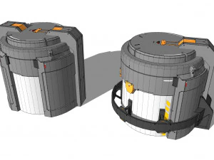 Sci-fi Architecture kitbash 46 3D Model