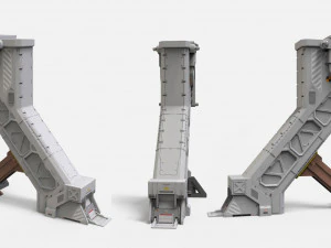 Sci-fi Architecture kitbash 47 3D Model
