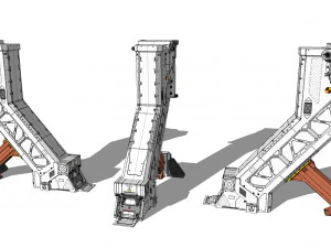 Sci-fi Architecture kitbash 47 3D Model