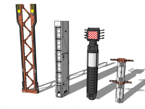 Sci-fi Architecture kitbash 47 3D Model