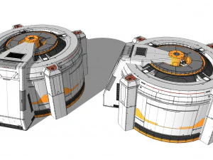 Sci-fi Architecture kitbash 47 3D Model