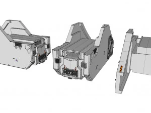 Sci-fi Architecture kitbash 47 3D Model