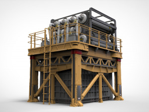 Sci-fi storage tank 3 3D 模型