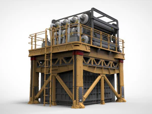 Sci-fi storage tank 3 3D Model