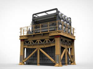 Sci-fi storage tank 3 3D 模型