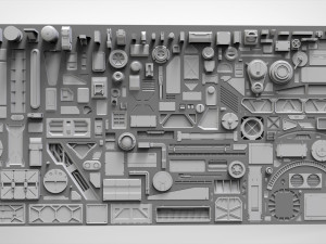 Sci fi trim sheets 3 3D मॉडल