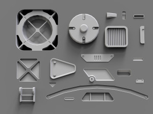 Sci fi trim sheets 3 3D 모델