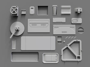 Sci fi trim sheets 3 3D Model