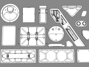 Sci fi trim sheets 3 3D Model