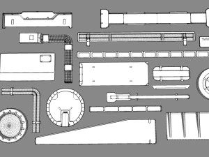 Sci fi trim sheets 3 3D Model