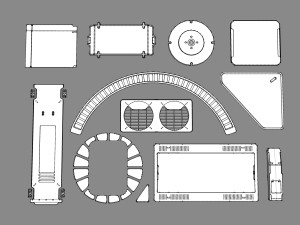 Sci fi trim sheets 3 3D 모델