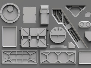 Sci fi trim sheets 3 3D 모델