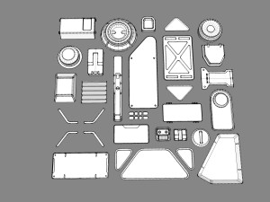 Sci fi trim sheets 3 3D 모델