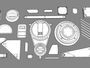 Sci fi trim sheets 3 3D 모델